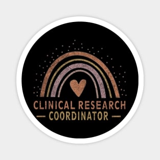 Clinical Research Coordinator - Boho Casual Rainbow Dark Design Magnet